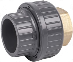 721550 Слив, <span>PVC-U</span> / латунь, патрубок-раструб / внутр.резьба <span><G/span>