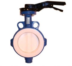 ДИСКОВЫЙ ПОВОРОТНЫЙ ЗАТВОР СЕРИЯ <span>“ТЕКФЛОН”</span> <span>T</span>ecofi <span>VP4449R-02PTFE (Ф</span>ранция) С РУЧКОЙ