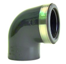 721100 Колено 90° переходное, <span>PVC-U,</span> раструб / внутр.резьба <span>R</span>p