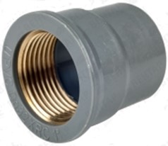 800032 Муфта переходная, <span>PVC-U</span> / латунь, раструб / внутр.резьба <span>G </span>