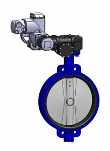 ДИСКОВЫЙ ПОВОРОТНЫЙ ЗАТВОР <span>T</span>ecofi <span>VPE 4408-U04 (Ф</span>ранция) МЕЖФЛАНЦЕВЫЙ <span>Р</span>у10 С ЭЛЕКТРОПРИВОДОМ <span>AUMA</span>