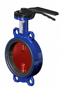 Межфланцевый дисковый поворотный затвор <span>T</span>ecofi <span>VPI 4448-02 (Ф</span>ранция) – корпус и диск из ковкого чугуна – с ручкой
