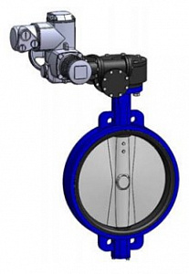 ДИСКОВЫЙ ПОВОРОТНЫЙ ЗАТВОР <span>T</span>ecofi <span>VPE 4408-U04 (Ф</span>ранция) МЕЖФЛАНЦЕВЫЙ <span>Р</span>у10 С ЭЛЕКТРОПРИВОДОМ <span>AUMA</span>