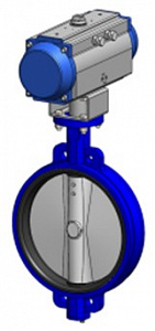 ДИСКОВЫЙ ПОВОРОТНЫЙ ЗАТВОР <span>T</span>ecofi <span>VPE 4409-N07 (Ф</span>ранция) МЕЖФЛАНЦЕВЫЙ ТЕКЛАРЖ С ПНЕВМАТИЧЕСКИМ ПРИВОДОМ ОДНОСТОРОННЕГО ДЕЙСТВИЯ