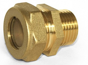 МУФТА ЛАТУННАЯ ПЕРЕХОДНАЯ <span>(М) 15X1/2 EF </span>