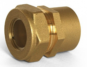 МУФТА ЛАТУННАЯ ПЕРЕХОДНАЯ <span>(F) 15X1/2 EF</span>